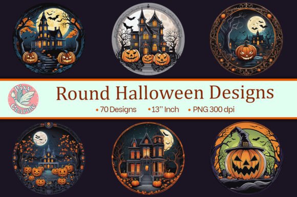 Download Round Halloween Designs - Halloween Collection