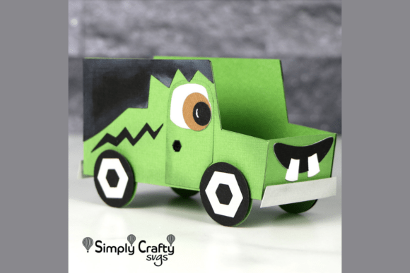 Download Halloween Monster Car Treat Box SVG - Halloween Collection